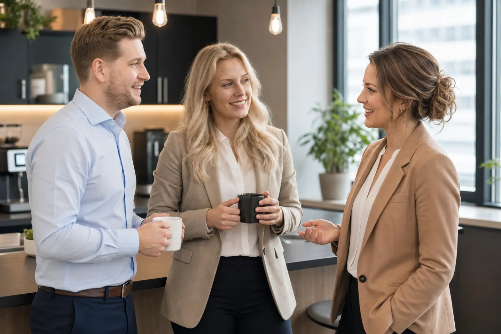 Kollegiales Arbeitsgespräch im Büro der BER Beratung