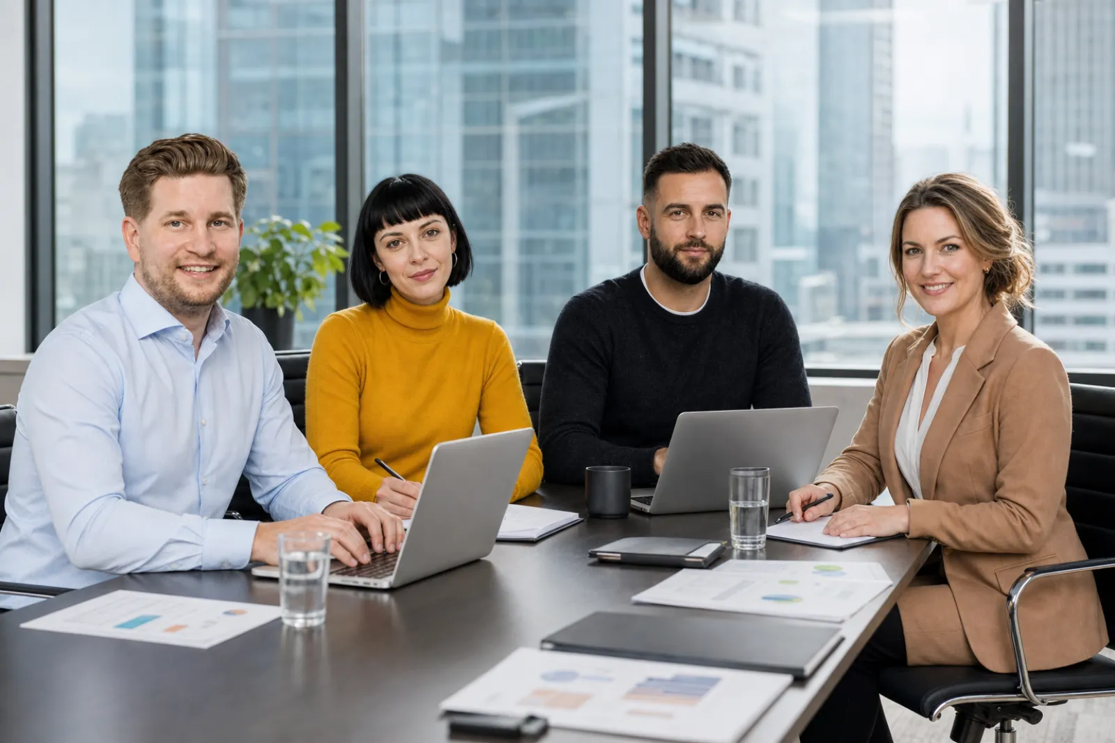 Projektbesprechung am Konferenztisch bei BER Beratung