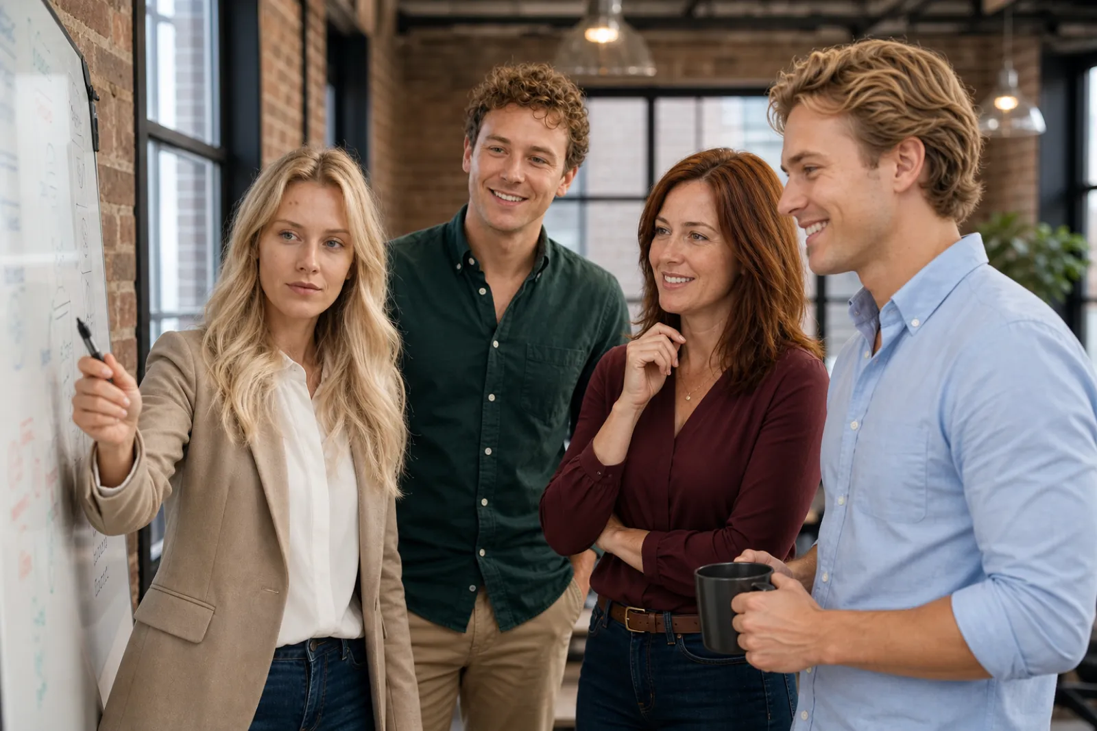 Blick in eine Team-Besprechung im Büro in Berlin
