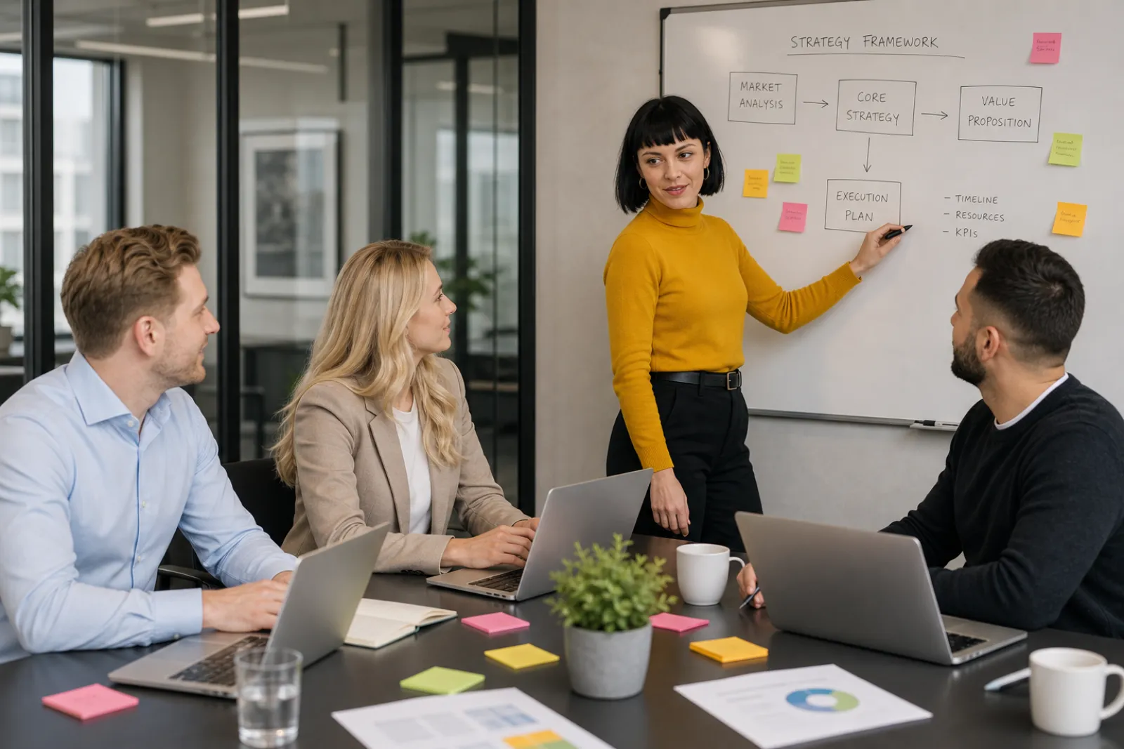 Gemeinsame Strategie-Arbeit im Workshop
